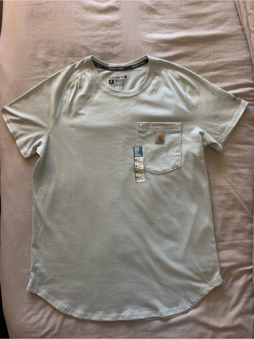 Carhartt Short Sleeve Pocket Tee in Light Mint Green - Picture 1 of 6